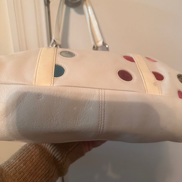 Coach RARE White Tote with Colorful Polka Dots from 2004 - Picture 16 of 16